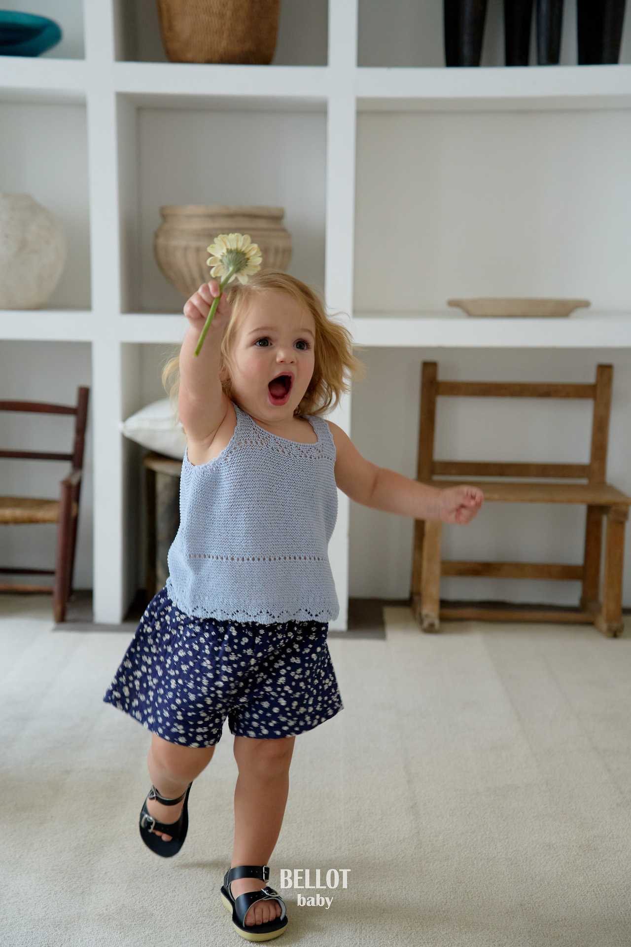 Bebe Flor Pants Korean infant pants in navy made in Korea