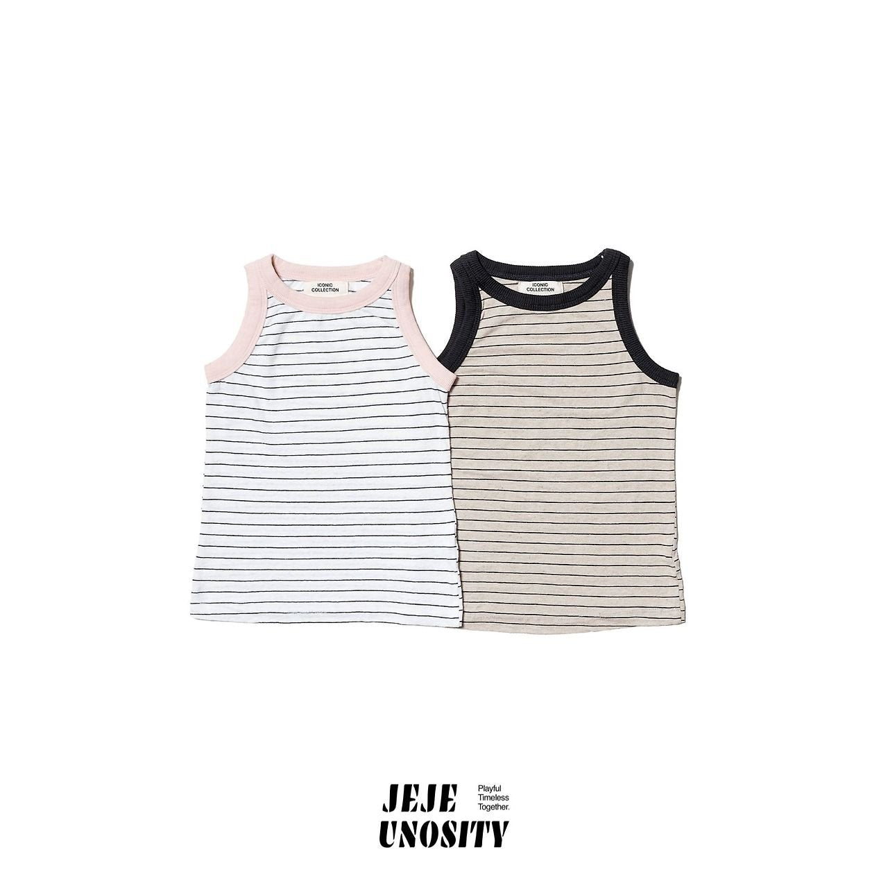 Off Tank Top Korean toddler tank top in pink made in Korea