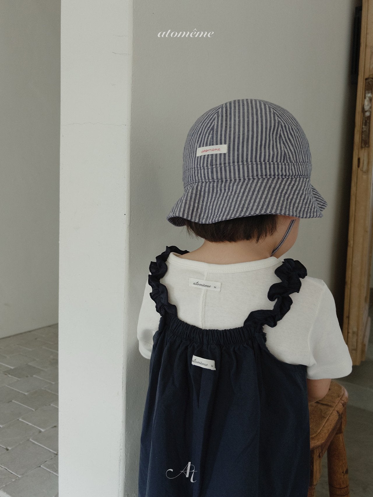 Blackberry Panel Tee Korean toddler t-shirt in ivory made in Korea