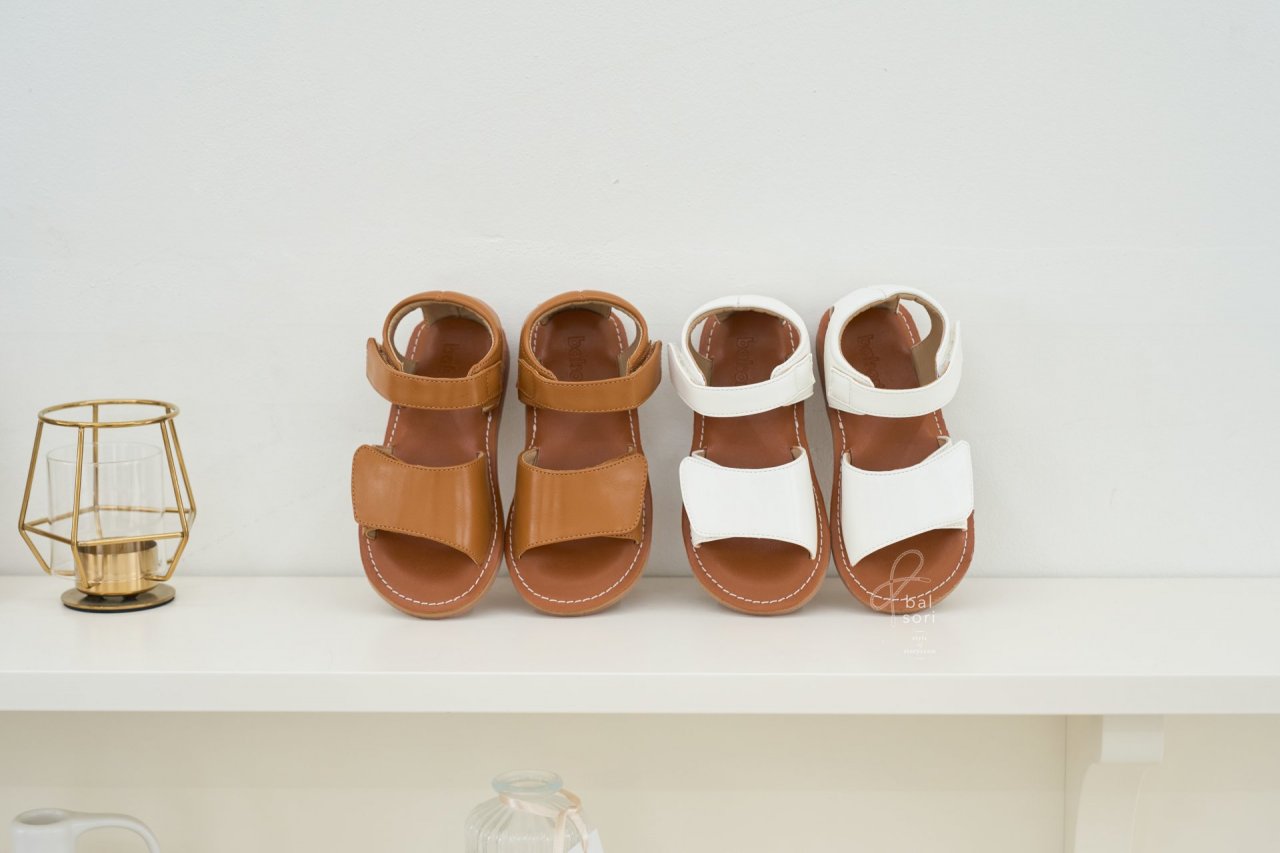 BB426 Easy Sandals Korean toddler shoes in beige made in Korea