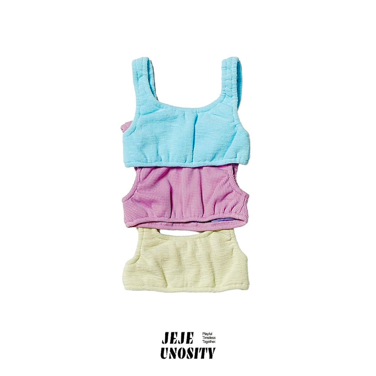 Lucky Bikini Top Korean toddler bikini in lime made in Korea