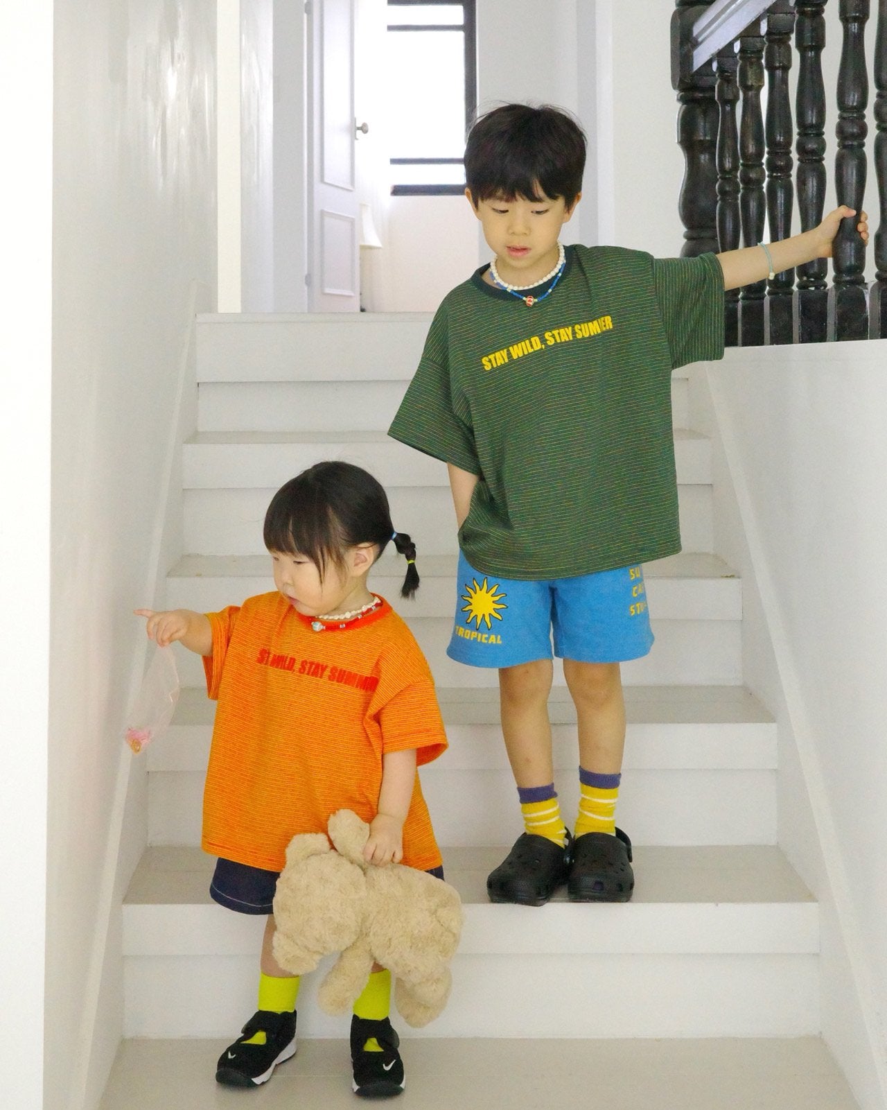 Fanta Lettering Tee Korean toddler blouse in green made in Korea