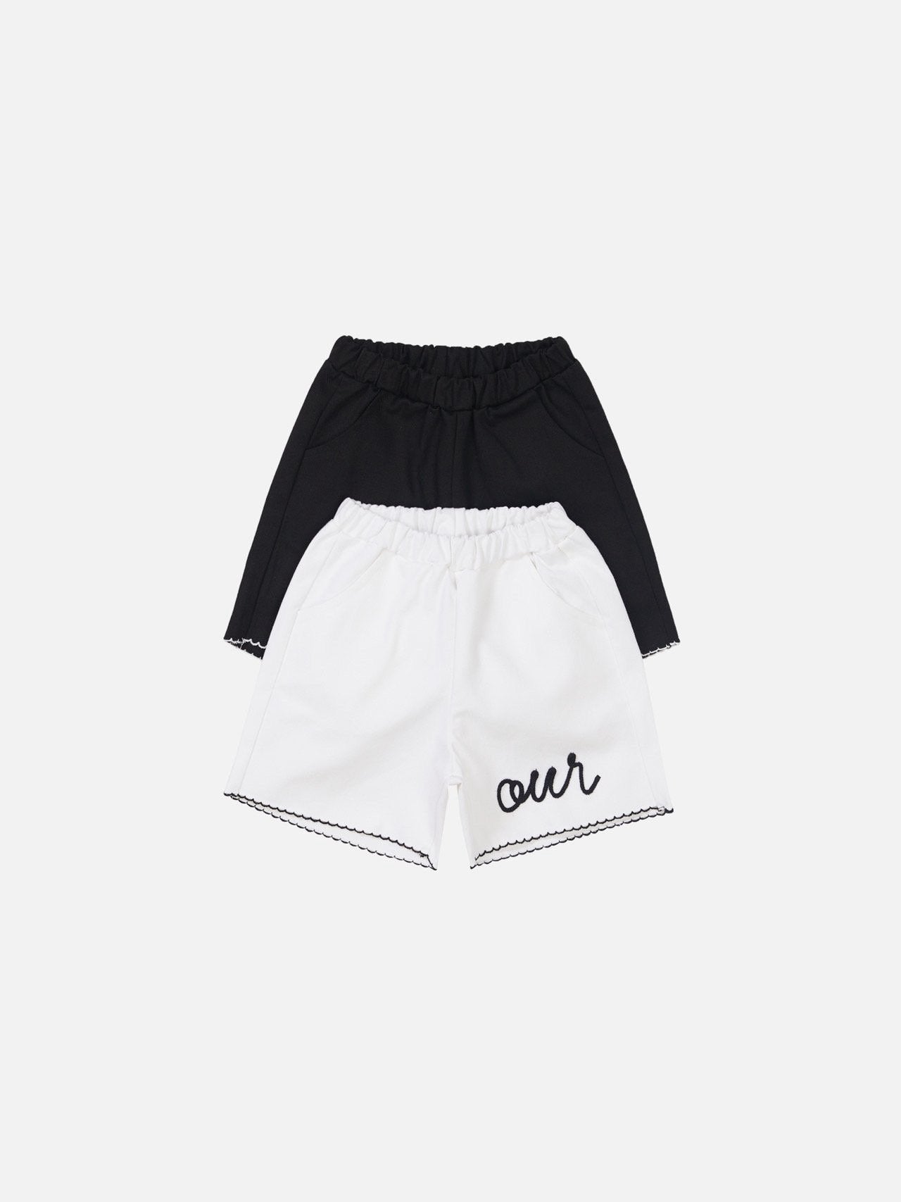 Picot Pants Korean toddler pants in ivory made in Korea