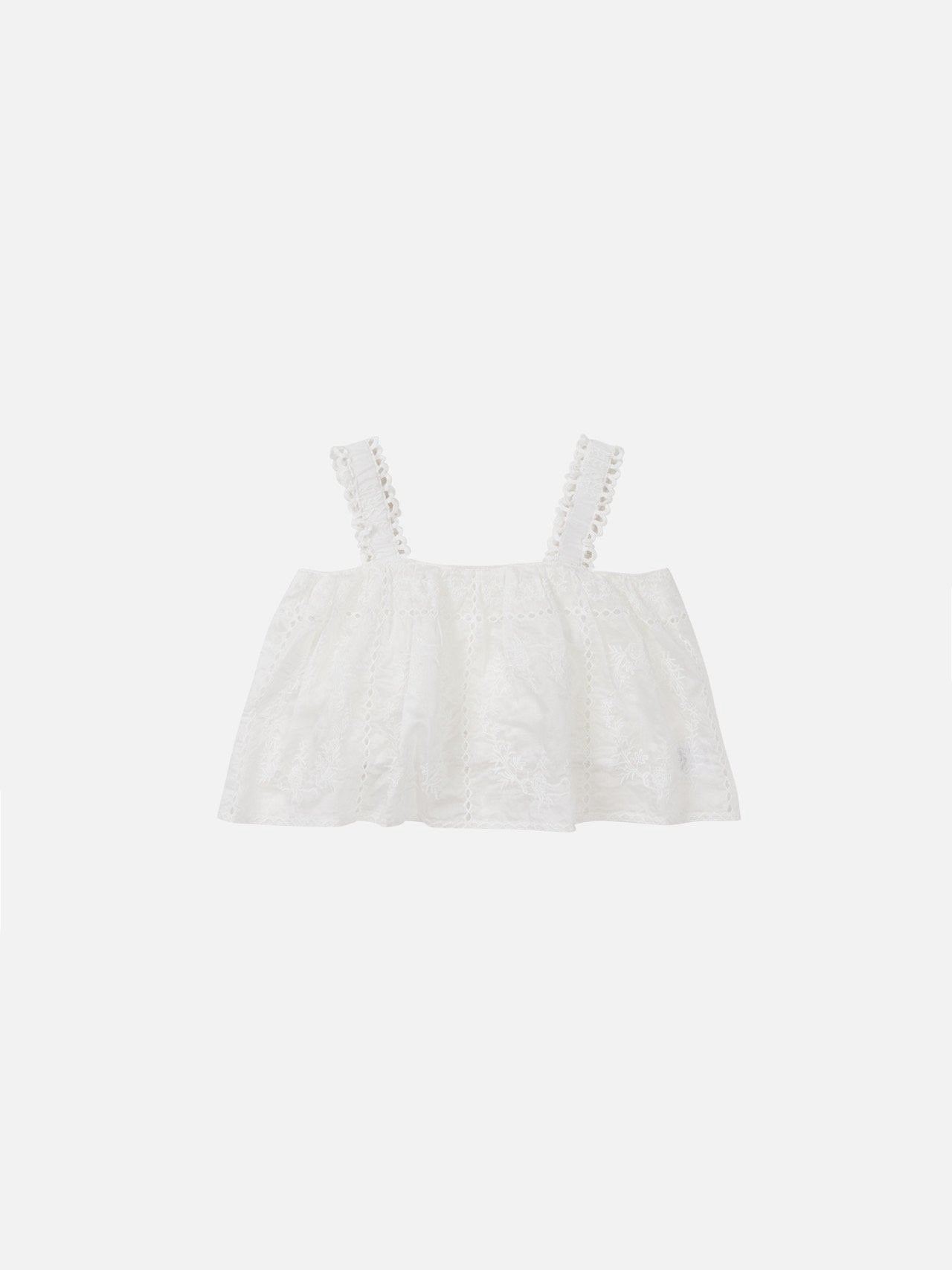 Humming Tank Top Korean toddler tank top in ivory made in Korea