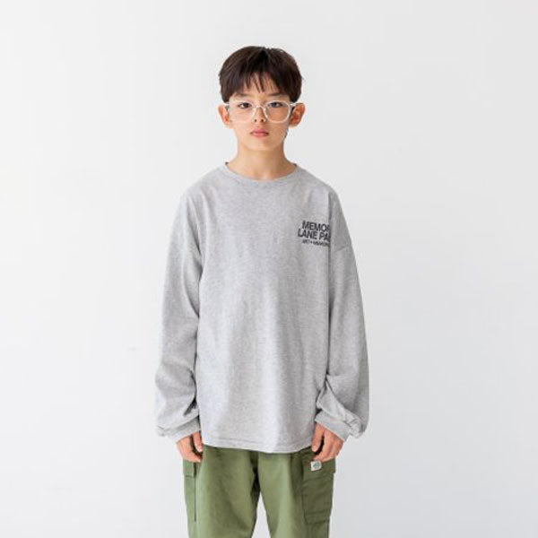 Number Tee Korean toddler t-shirt in heather made in Korea
