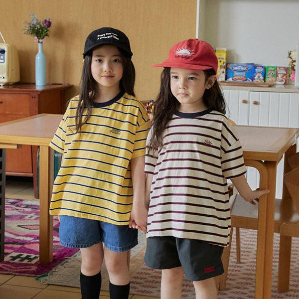 Maple Tee Korean toddler t-shirt in yellow made in Korea