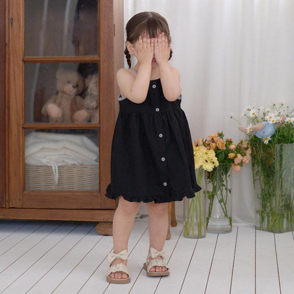 Jainy Dress Korean infant dress in ivory made in Korea