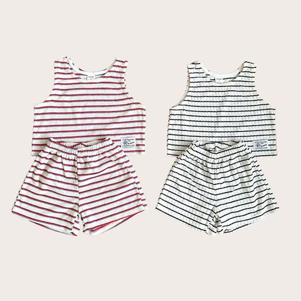 Hawaii Set-Up Korean infant set in red made in Korea