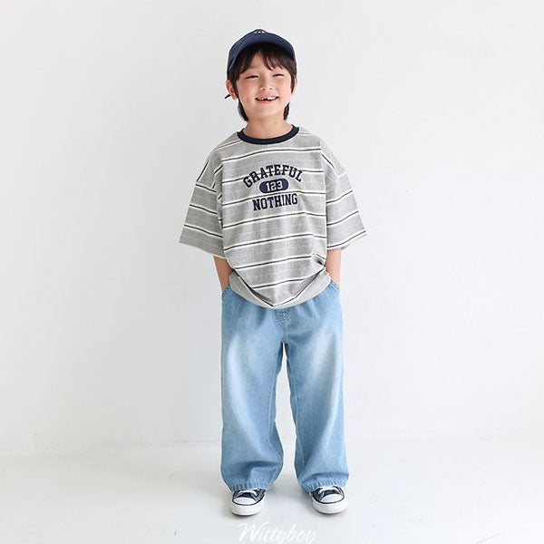 Like Summer Denim Korean toddler pants in one color made in Korea