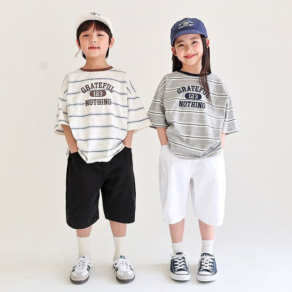 Evian Cotton Bermuda Pants Korean toddler pants in ivory made in Korea