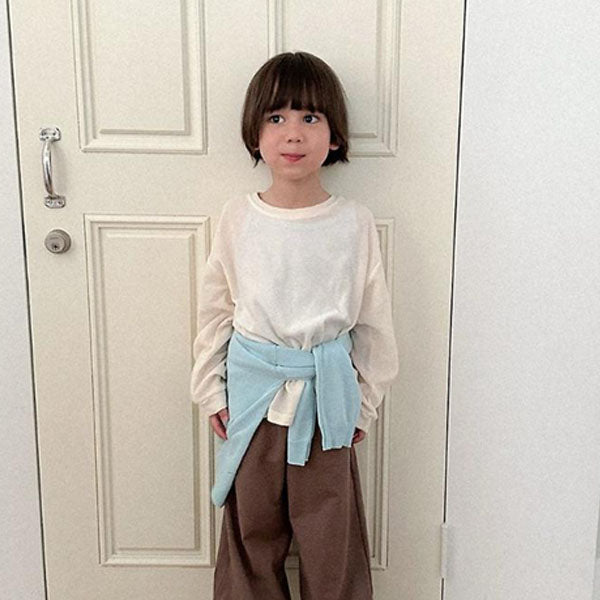 Sheer T-Shirt Korean toddler t-shirt in ivory made in Korea