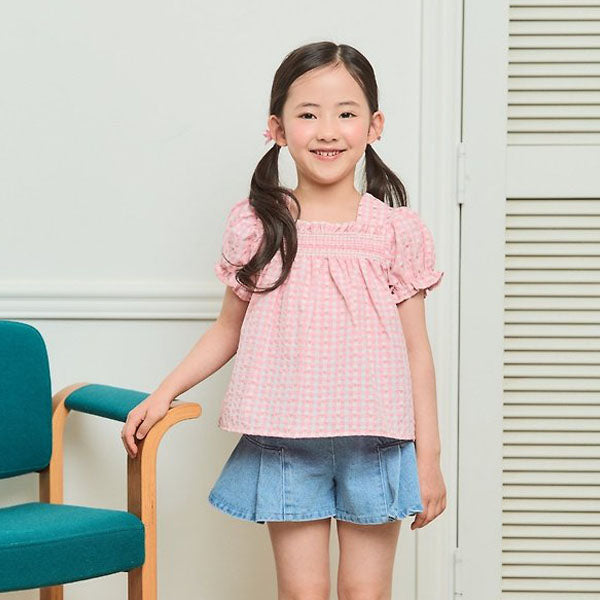 Anna Blouse Korean toddler blouse in pink made in Korea