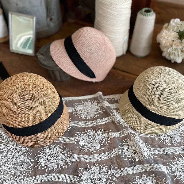 Vienne Ribbon Ball Cap Korean toddler accessory in light beige made in Korea
