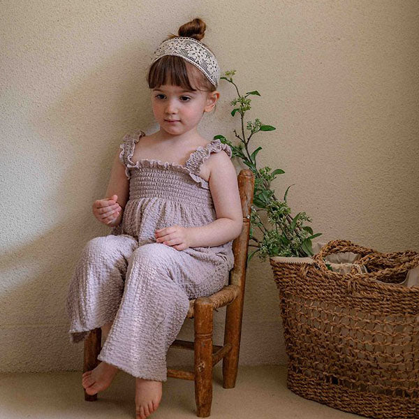 Kids Vienna 3-Piece Top & Bottom Set Korean toddler set in cream made in Korea