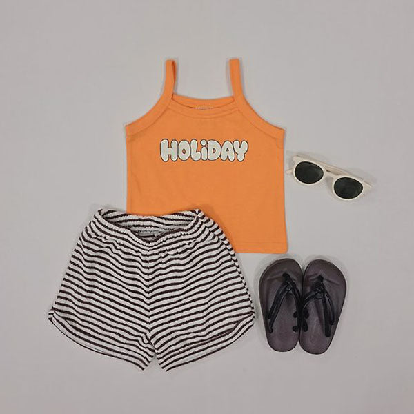 Holiday Top & Bottom Set Korean toddler set in light heather made in Korea