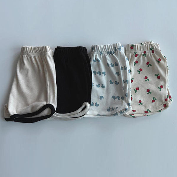 Ribbed Shorts Korean infant shorts in ivory made in Korea