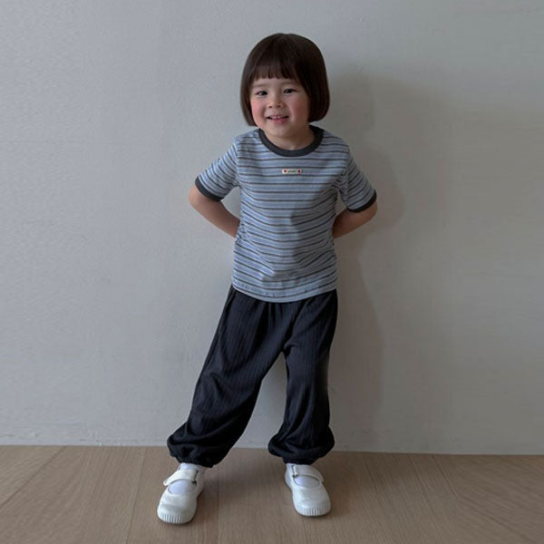 Drapey Ice Pants Korean toddler pants in olive mint made in Korea