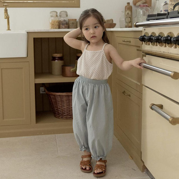 Pretty Mimi Shirred Pants Korean toddler pants in pink made in Korea