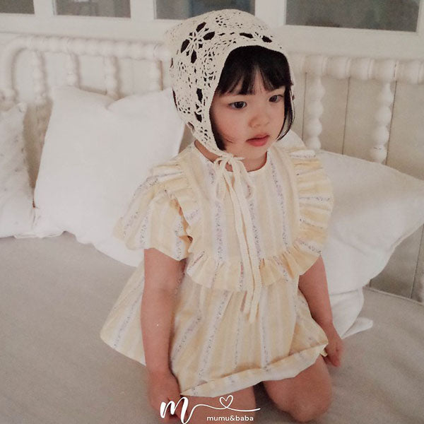 Mary Ann Blouse Korean toddler blouse in yellow made in Korea