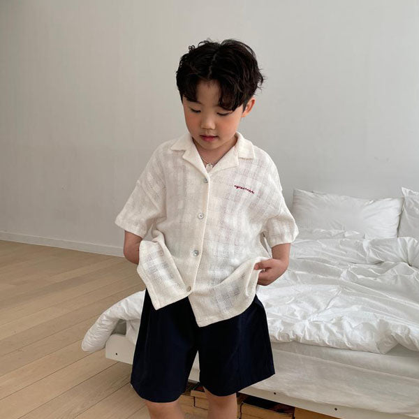 Cloche Shacket Korean toddler jacket in ivory made in Korea