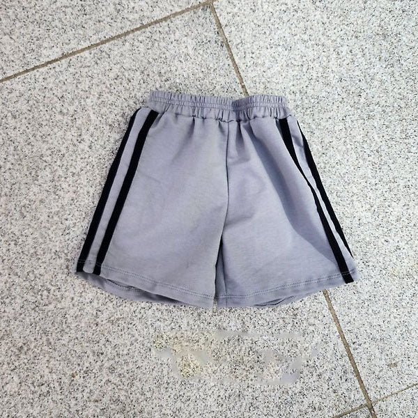 Tape Bermuda Pants Korean toddler pants in gray made in Korea
