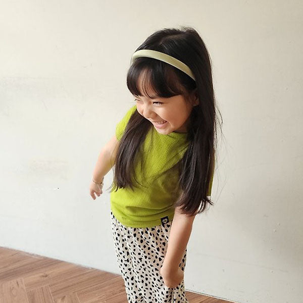 Soft Short Sleeve Tee Korean toddler t-shirt in ivory made in Korea