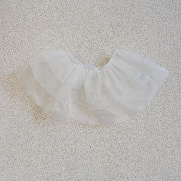 Layered Skirt Korean toddler skirt in ivory made in Korea