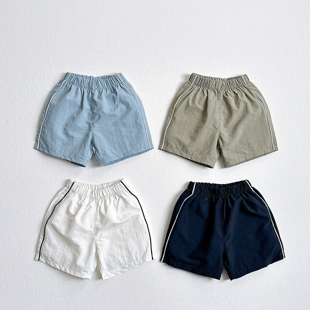 Piping Crisp Shorts Korean toddler shorts in navy made in Korea