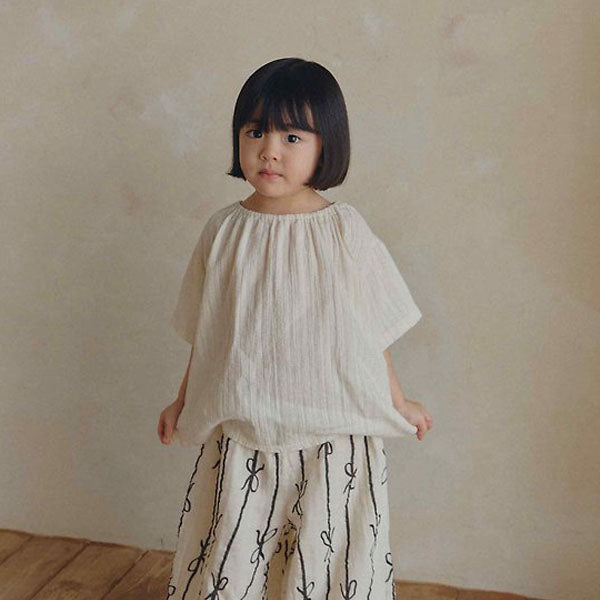 Mild Blouse Korean toddler blouse in cream made in Korea