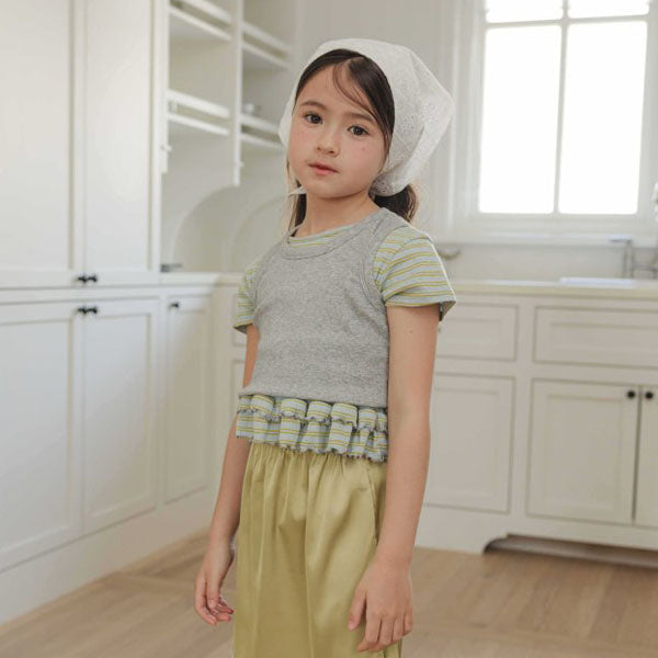 Lace Scarf Korean toddler accessory in white made in Korea