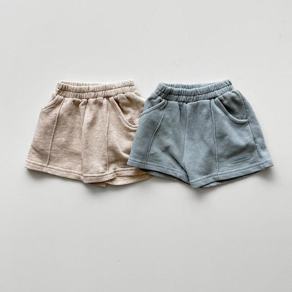 Pintuck Sweatpants Korean toddler pants in oatmeal made in Korea