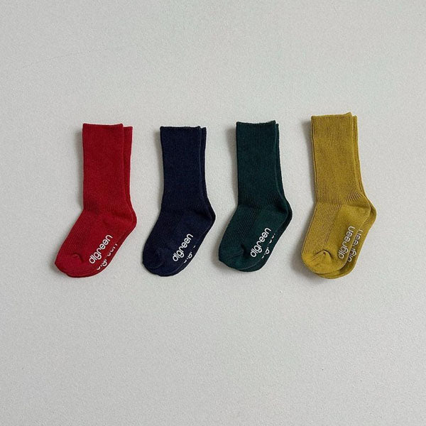 Vivid Socks Korean toddler accessory in 4-piece set made in Korea