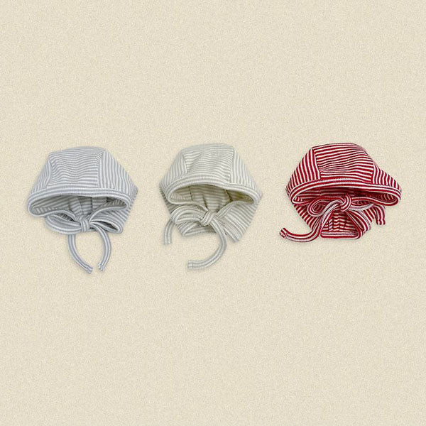 Vanilla Latte Bonnet Korean infant accessory in blue made in Korea