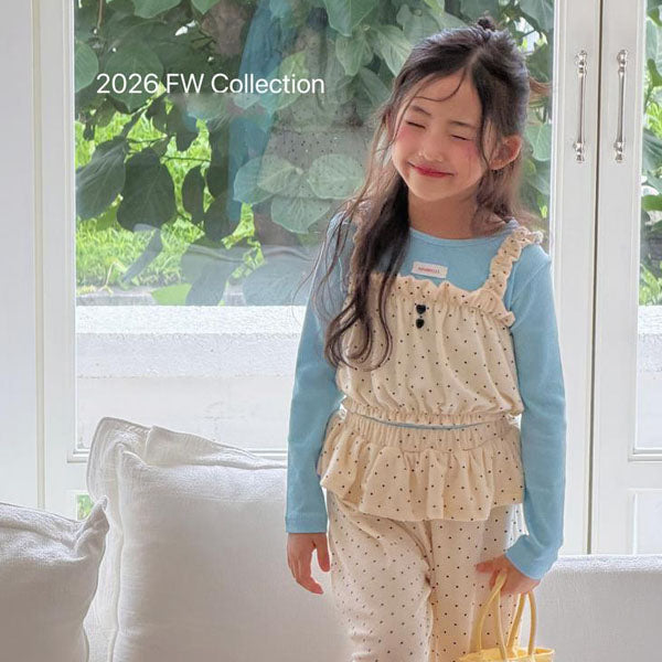 Yum Terry Bustier Korean toddler tops in pink made in Korea