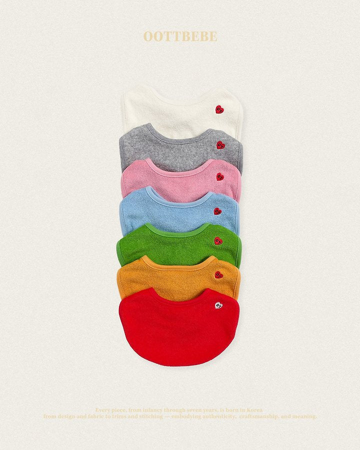 Rainbow Bib Korean infant accessory in cream made in Korea