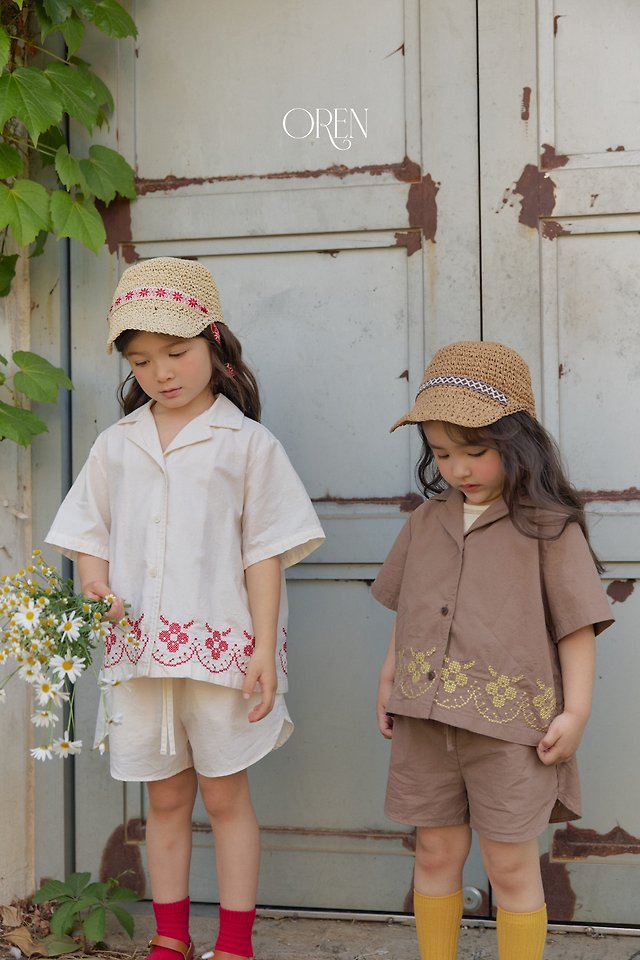 Rosier Garden Pants Korean toddler pants in cream made in Korea