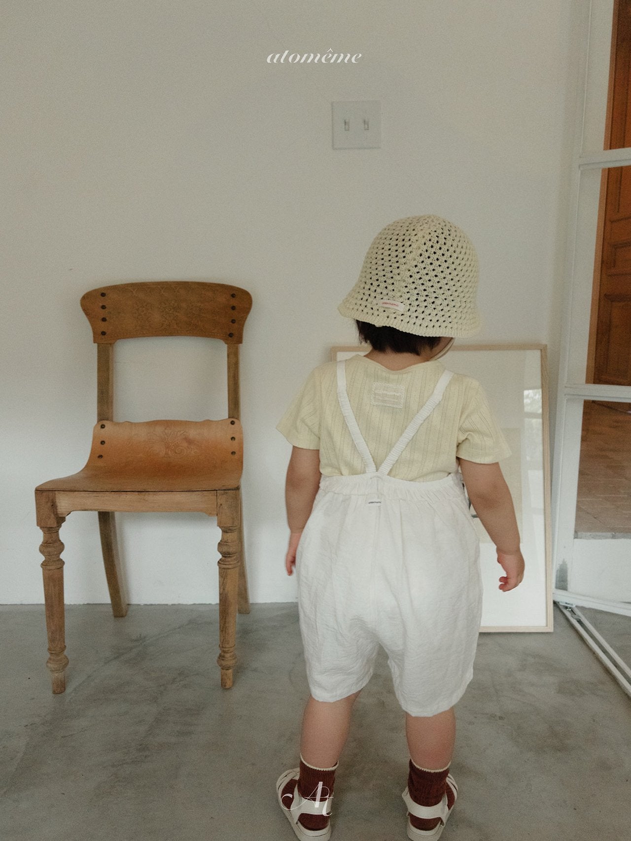 Tee Korean toddler t-shirt in ivory made in Korea