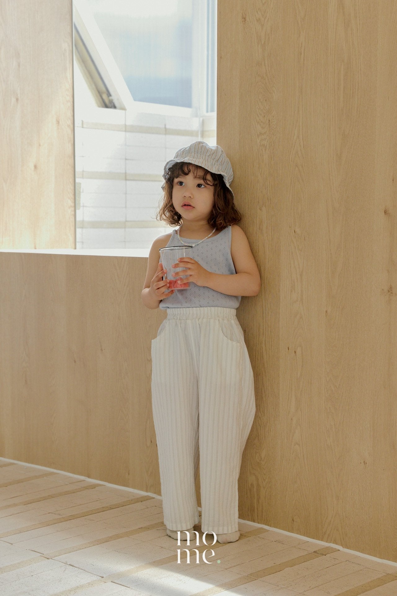 Line Pants Korean toddler pants in navy stripe made in Korea