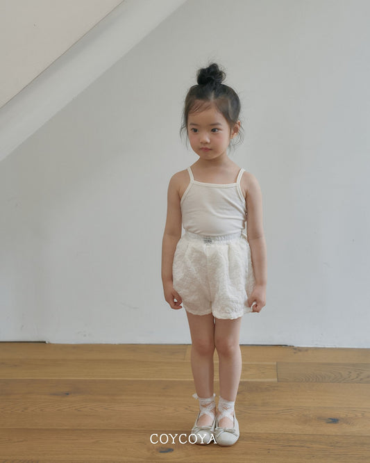Majorica Shorts Korean toddler shorts in ivory made in Korea