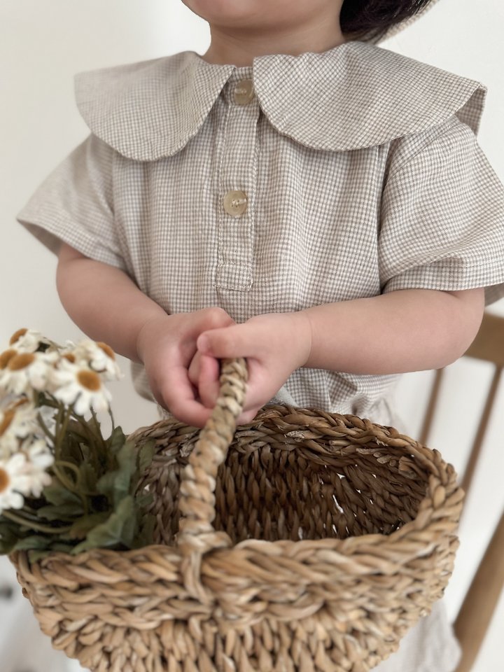 Bonbon Sailor Top Korean infant tops in beige made in Korea
