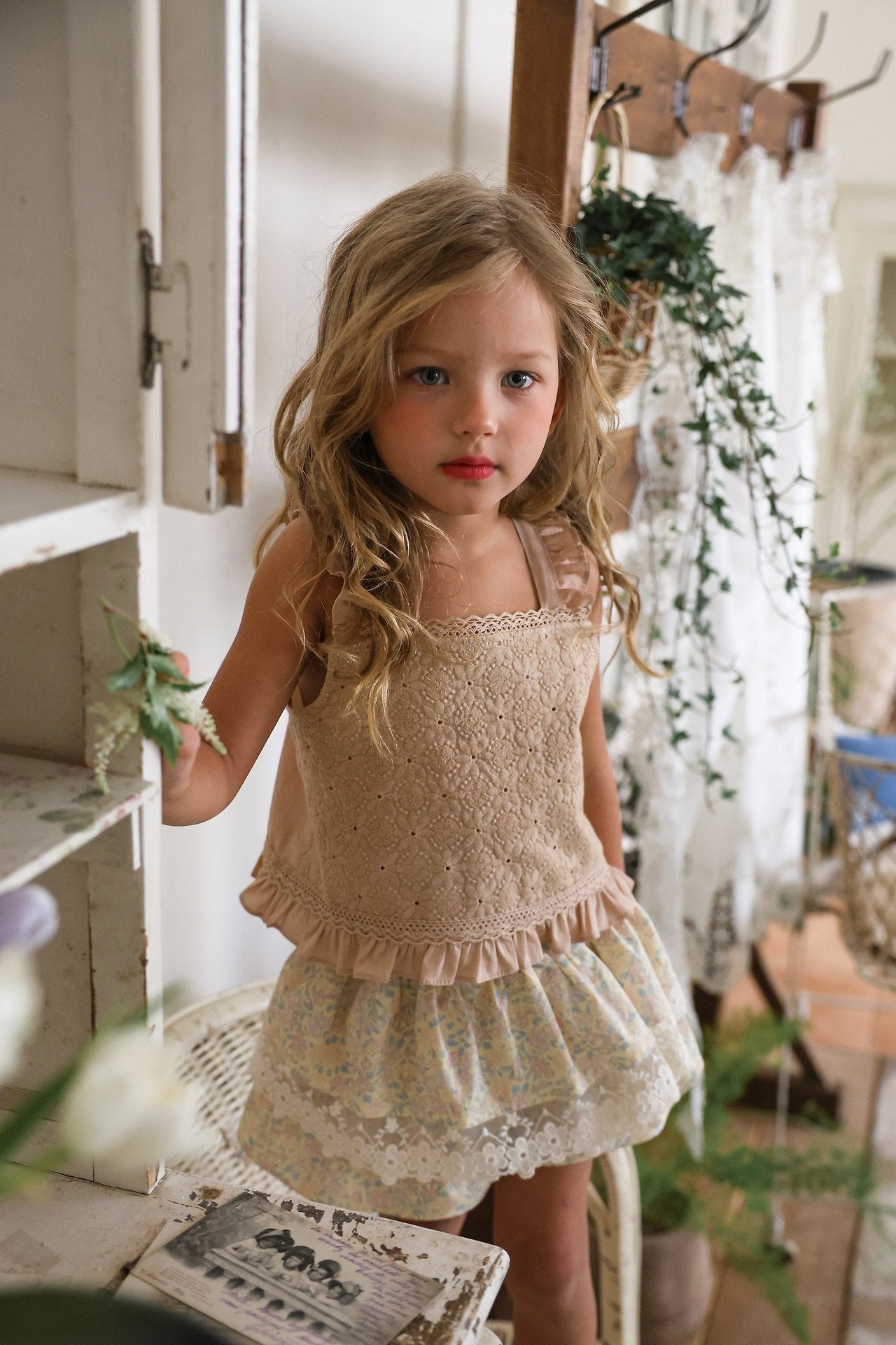 Sili Top Korean toddler tops in ivory made in Korea