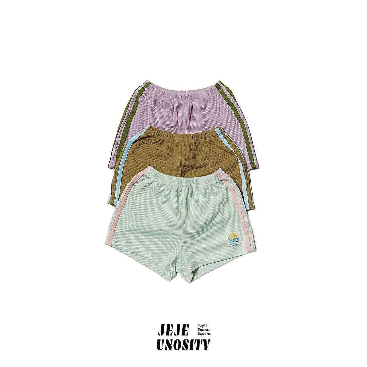 Waffle Track Pants Korean toddler pants in mint made in Korea