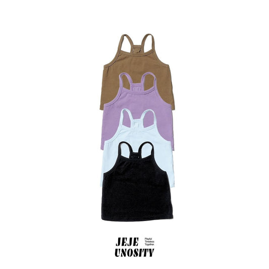 Port Tank Top Korean toddler tank top in black made in Korea