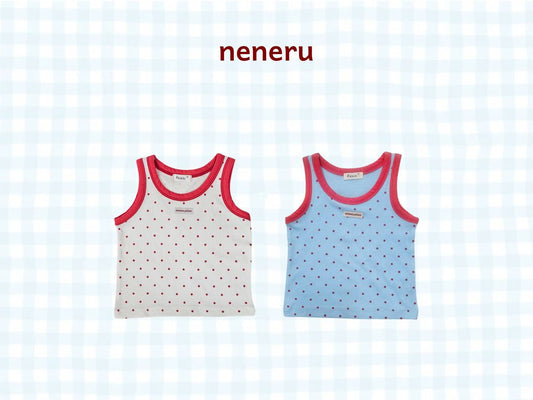 Pocari Tank Top Korean infant tank top in ivory made in Korea