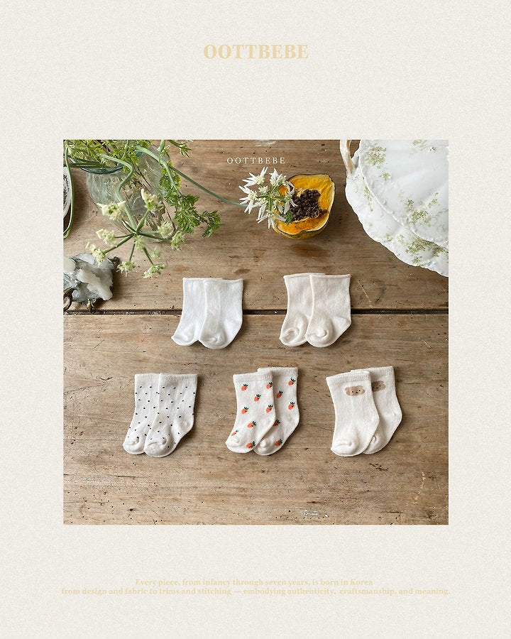 Newborn Socks Korean infant accessory in pattern made in Korea