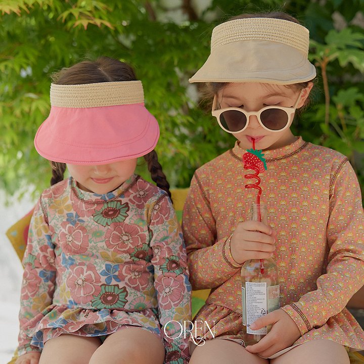 Solea Soft-Brim Sun Cap Korean toddler accessory in cream made in Korea