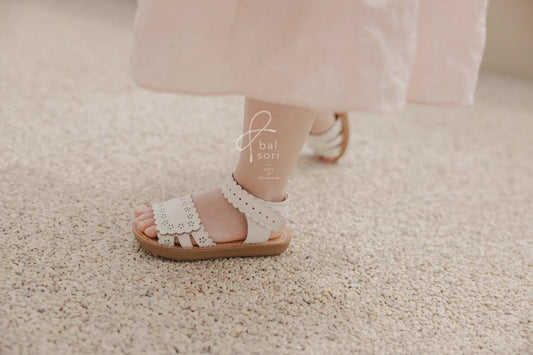 Y817 Lilia Sandals Korean toddler shoes in white made in Korea