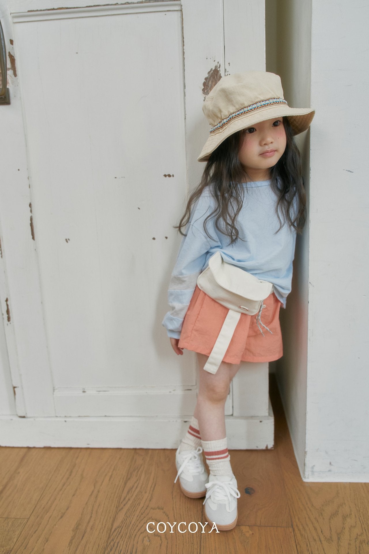 Nomad Bucket Hat Korean toddler accessory in magenta pink made in Korea