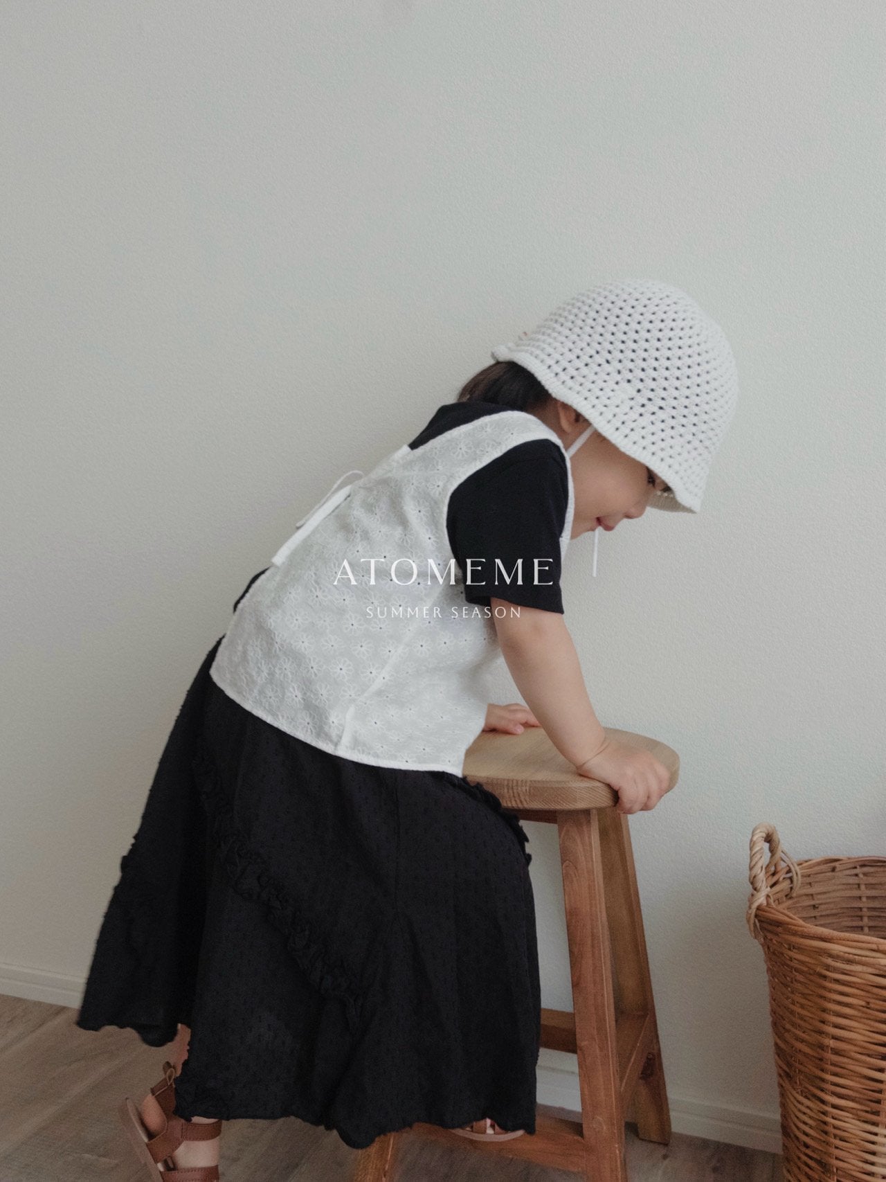Daisy Blouse Korean toddler blouse in ivory made in Korea