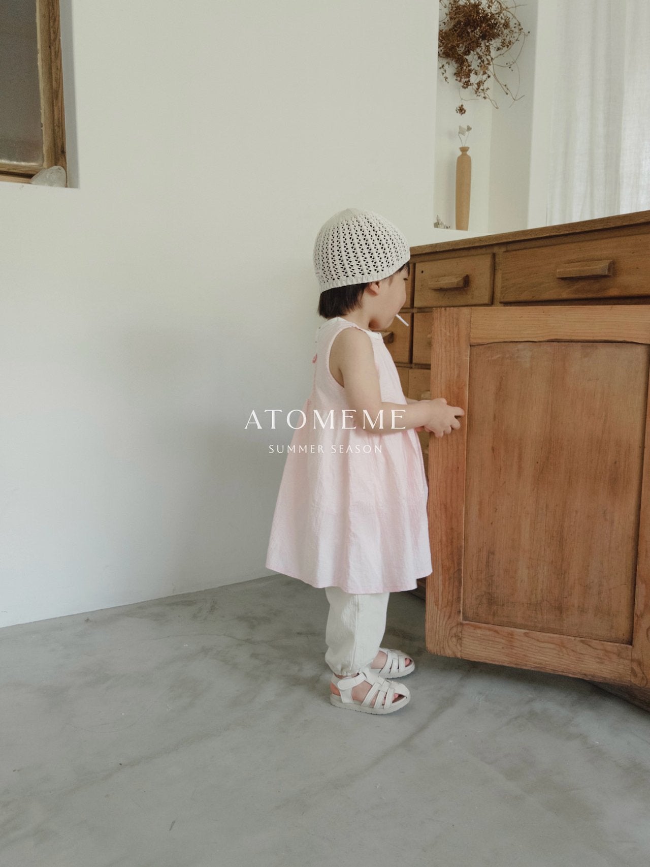 Gelato Pants Korean toddler pants in beige made in Korea